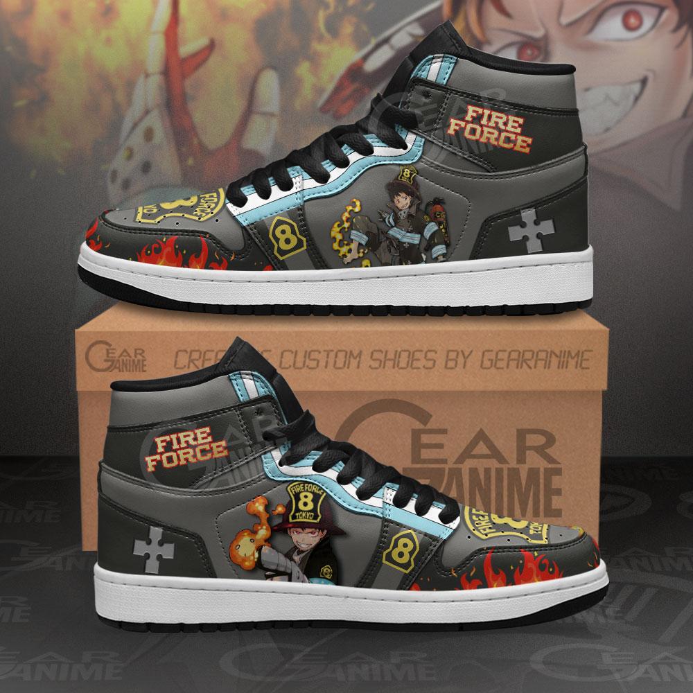 Fire Force Shinra Kusakabe Sneakers Custom Anime Air Jordan Shoes