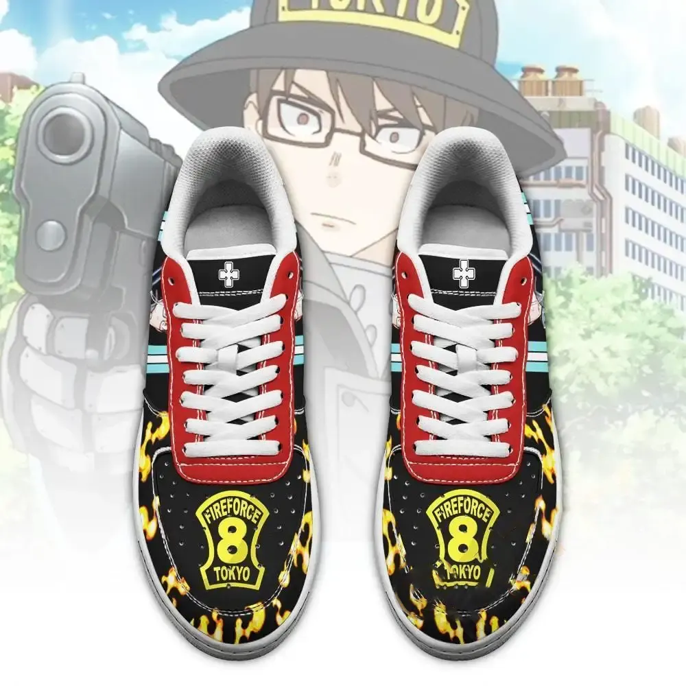 Fire Force Takehisa Hinawa Costume Anime Nike Air Force Shoes
