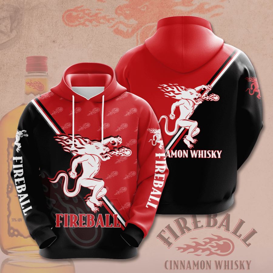Fireball Cinnamon Whisky Custom Hoodie 3D