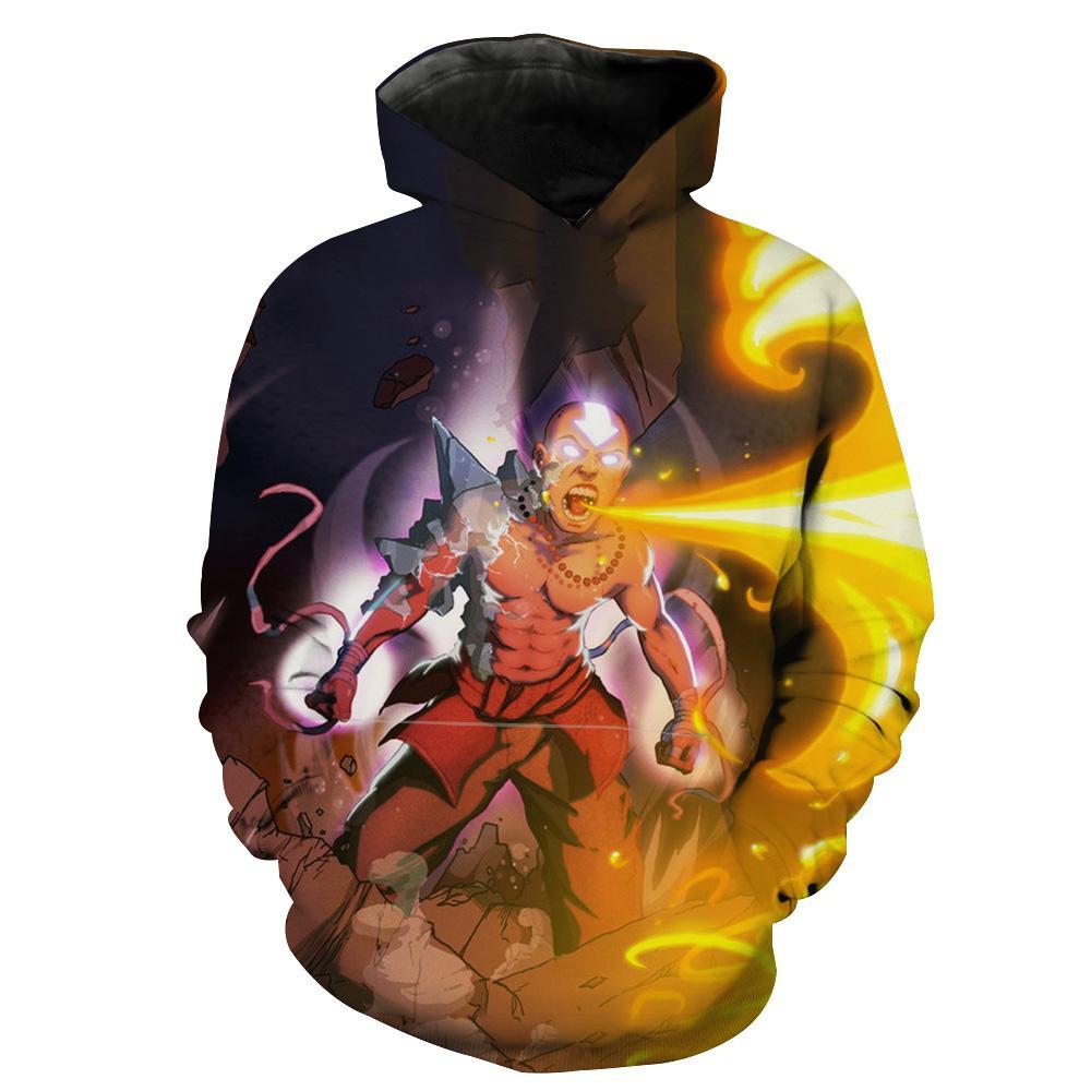 Firebending Aang Avatar The Last Airbender Avatar State Hoodie 3D