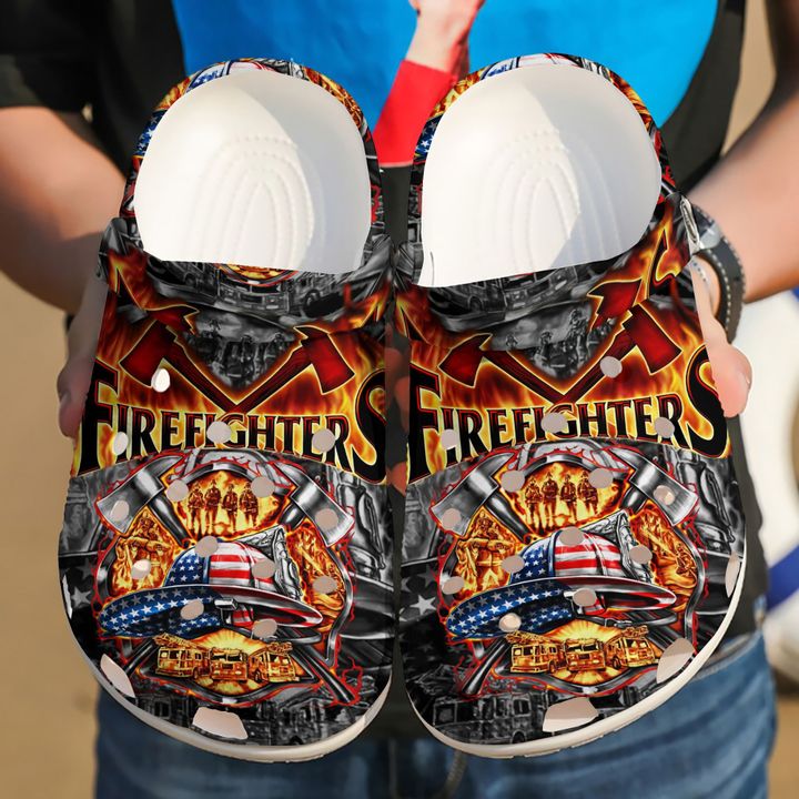 Firefighter America Crocs Clog Shoes