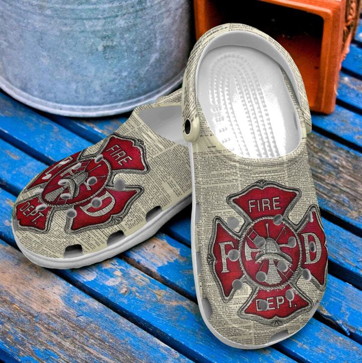 Firefighter Badge Crocs Clog Shoes