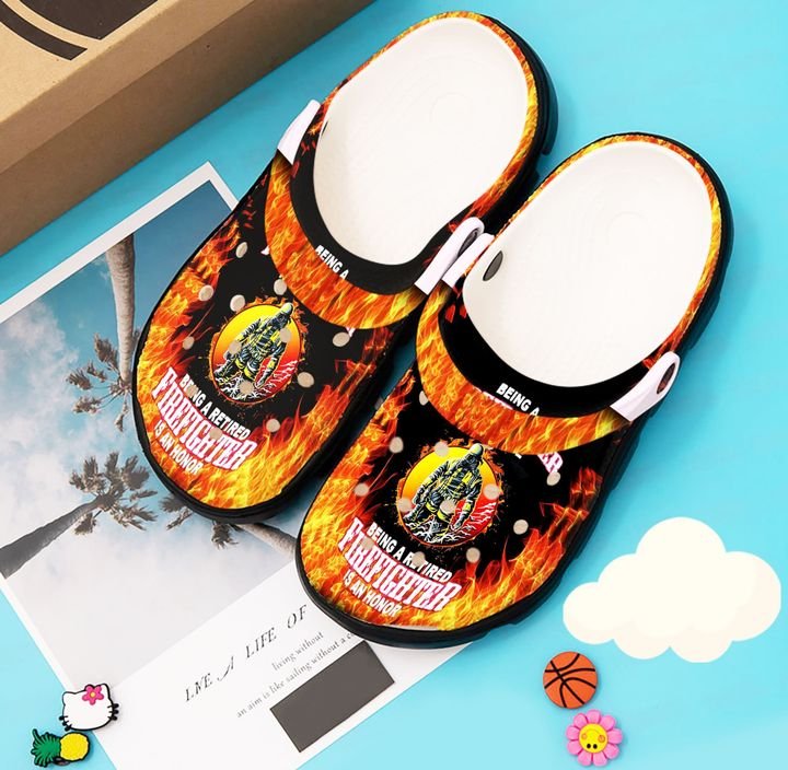 Firefighter Being A Crocs Clog Shoes