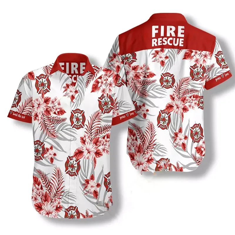 Firefighter Fire Rescue Ez03 Hawaiian shirts