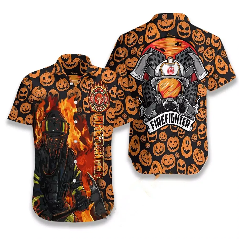 Firefighter Halloween Hawaiian shirts