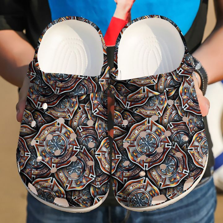 Firefighter Label Pattern Crocs Clog Shoes