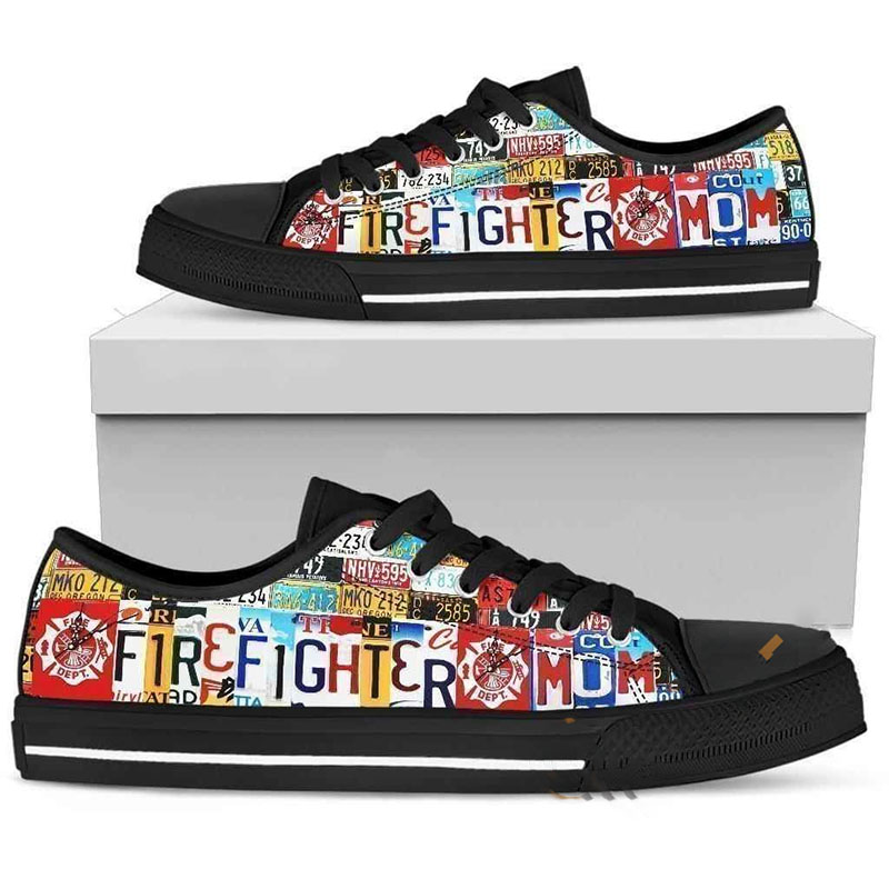 Colorful Firefighter Mom Low Top Shoes