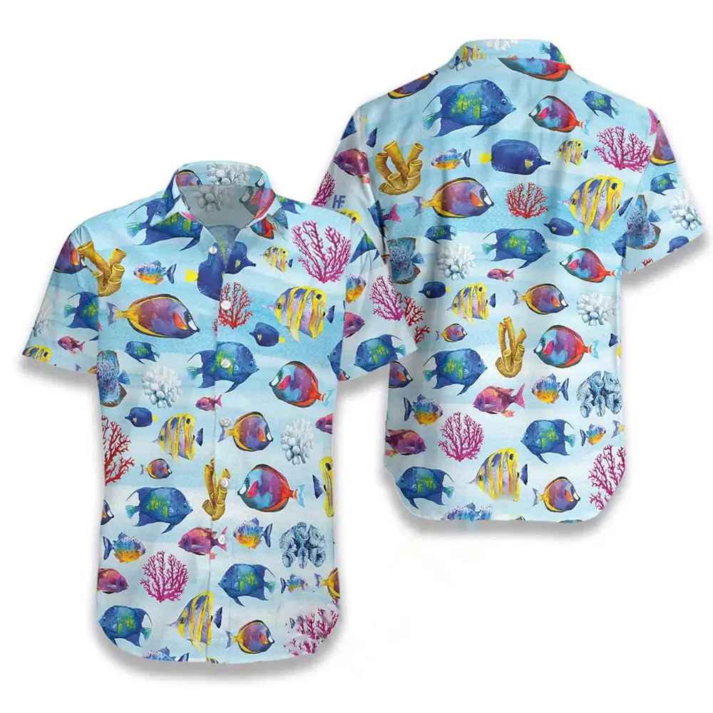 Fish And Corals Hawaiian shirts 3 Fish And Corals Hawaiian shirts