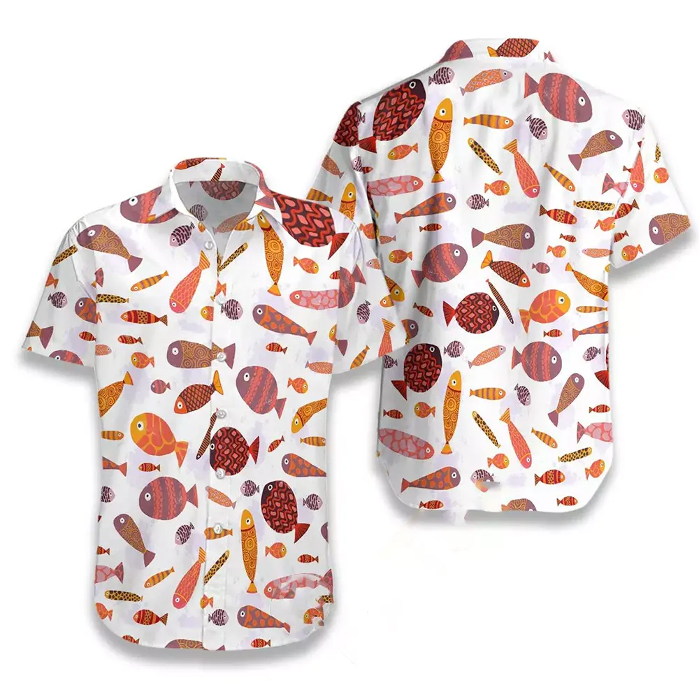 Fish Pattern Hawaiian shirts