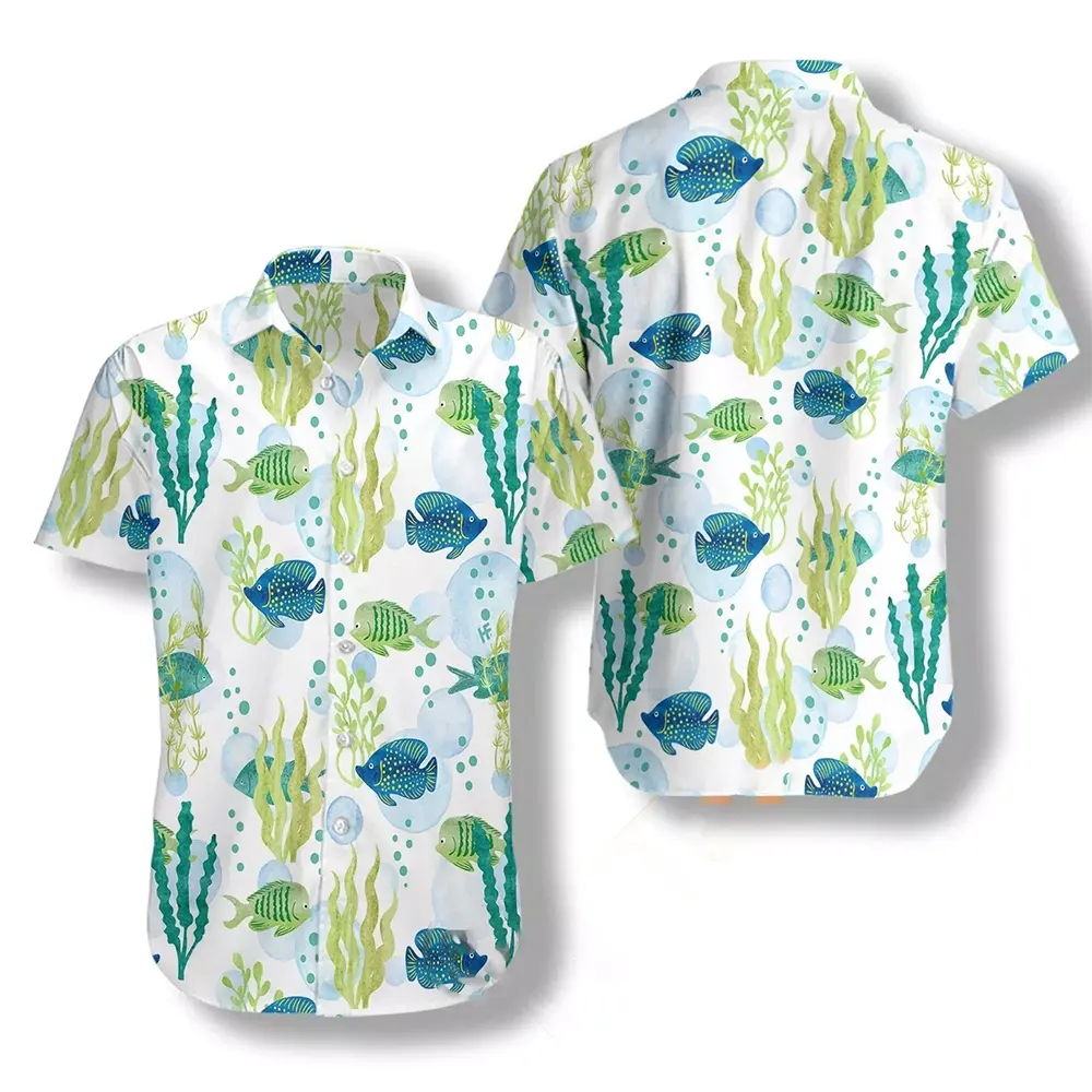 Fish Water Color Pattern Hawaiian shirts 7 Fish Water Color Pattern Hawaiian shirts