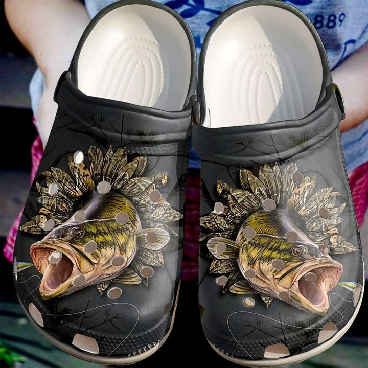 Fishing Bass Crocs Clog Shoes 2 Fishing Bass Crocs Clog Shoes