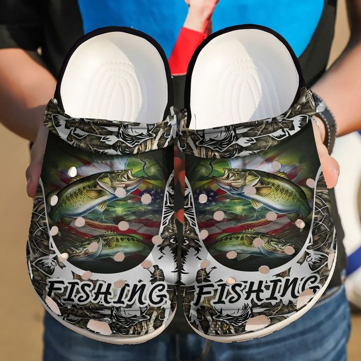 Fishing Bass Crocs Clog Shoes 2 Fishing Bass Crocs Clog Shoes