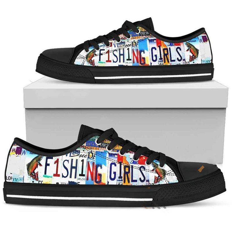 Fishing Girls Low Top Shoes