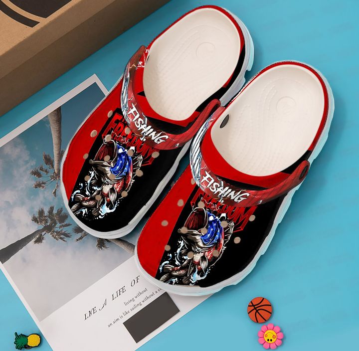 Fishing Hooked On Freedom Crocs Clog Shoes 9 Fishing Hooked On Freedom Crocs Clog Shoes