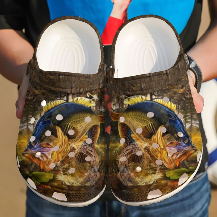 Fishing Largemouth Bass Crocs Clog Shoes