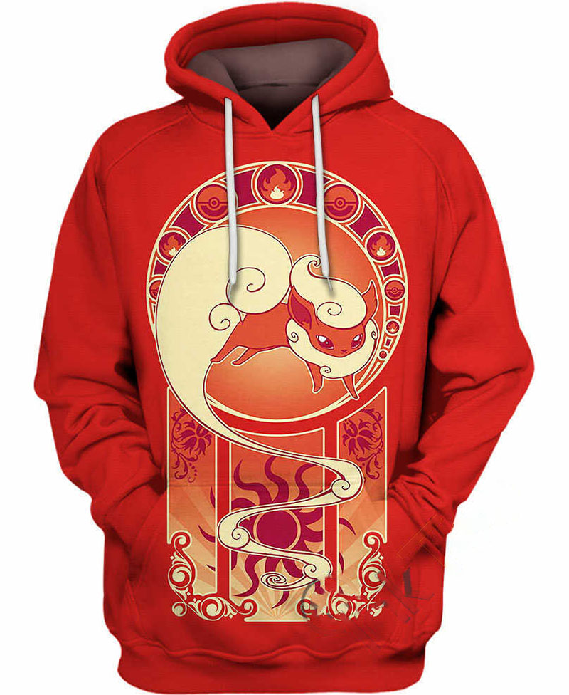 Flareon Fire Pokemon Hoodie 3D 2 Flareon Fire Pokemon Hoodie 3D