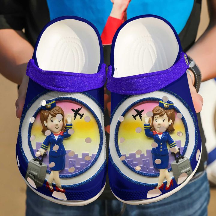 Flight Attendant Awesome Missions Crocs Clog Shoes