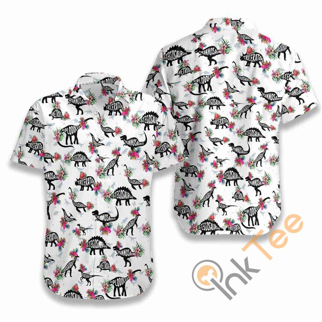 Floral Dinosour Hawaiian shirts