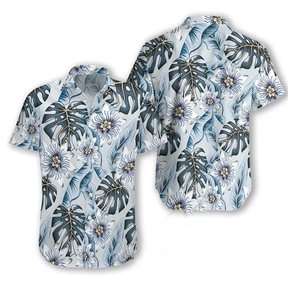 Monstera Seamless Pattern Hawaiian shirts
