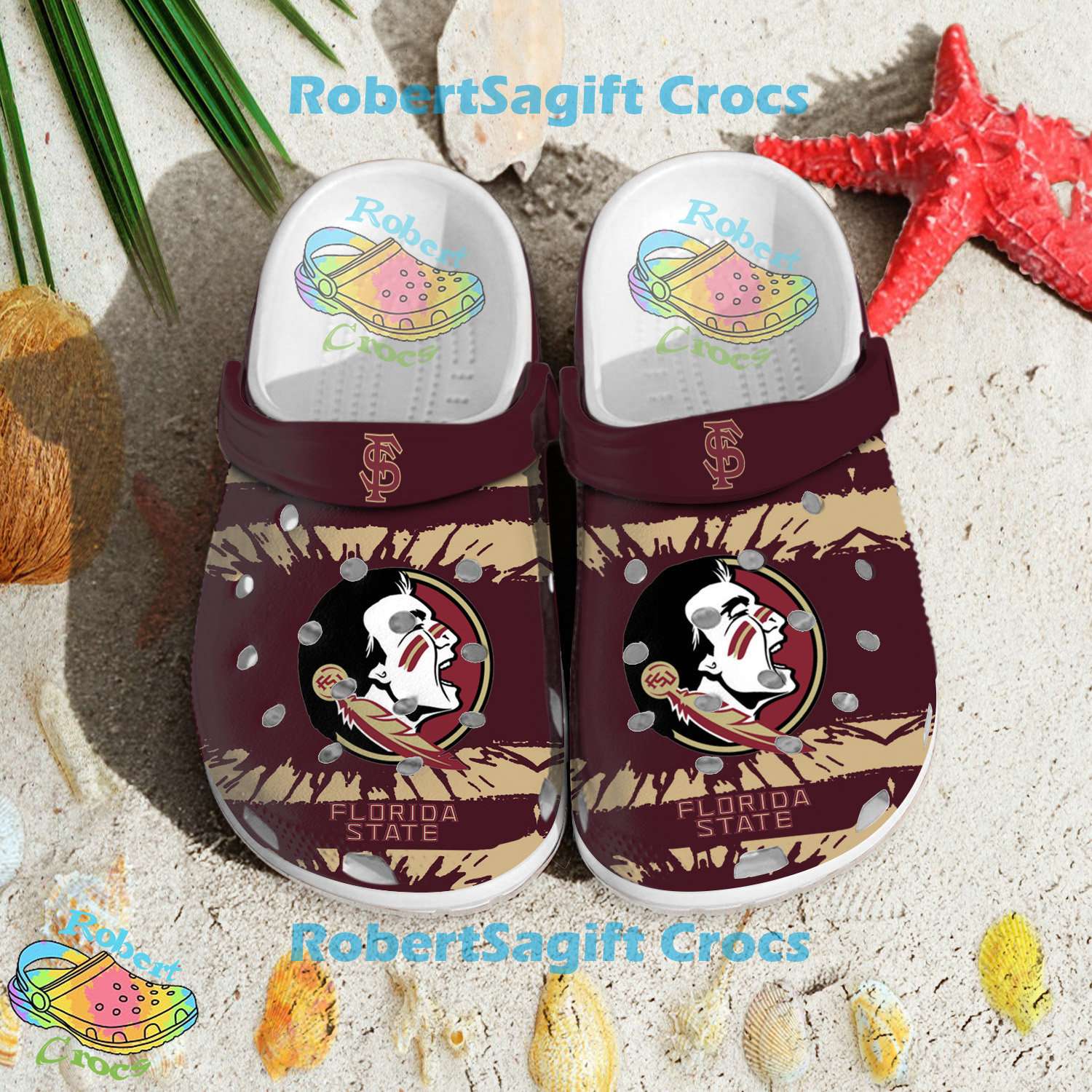 Florida State Seminoles Football Crocs Clog Shoes