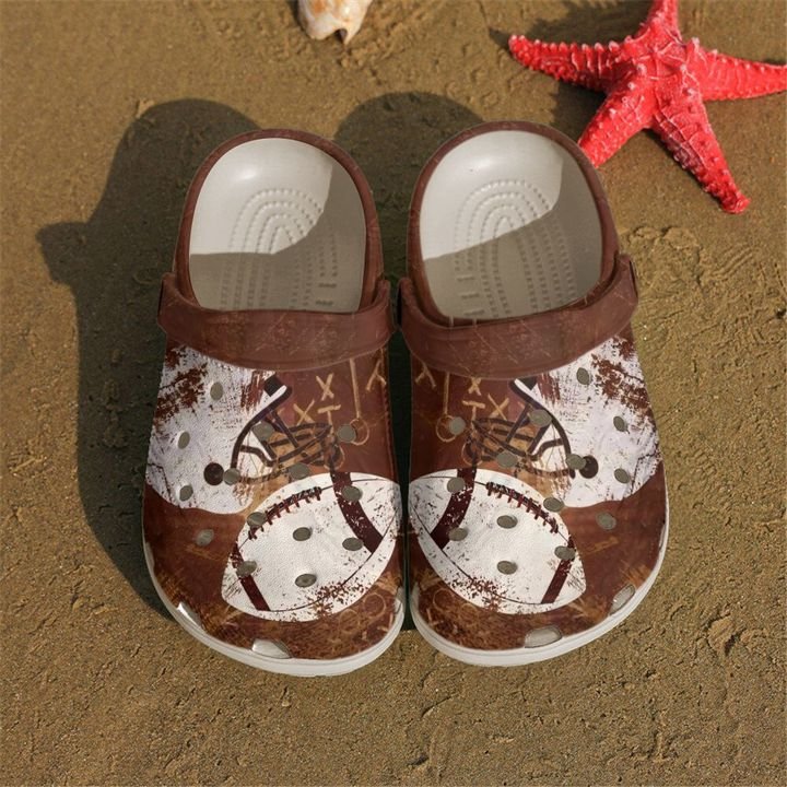 Football Vintage Crocs Clog Shoes 11 Football Vintage Crocs Clog Shoes