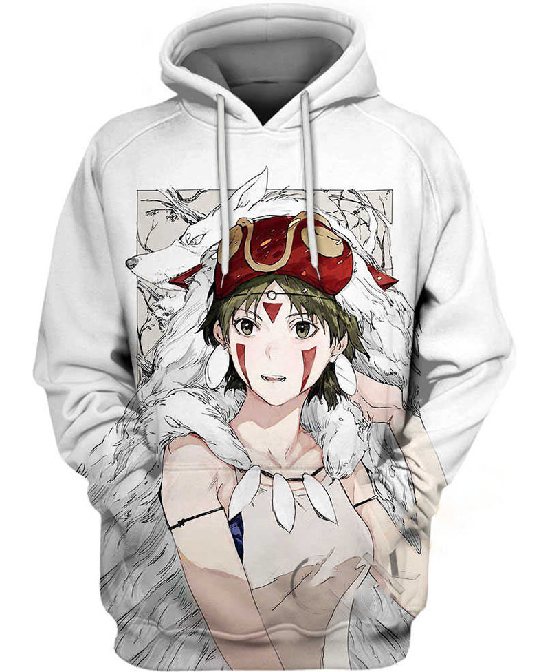 Forest Daughter Studio Ghibli Hoodie 3D