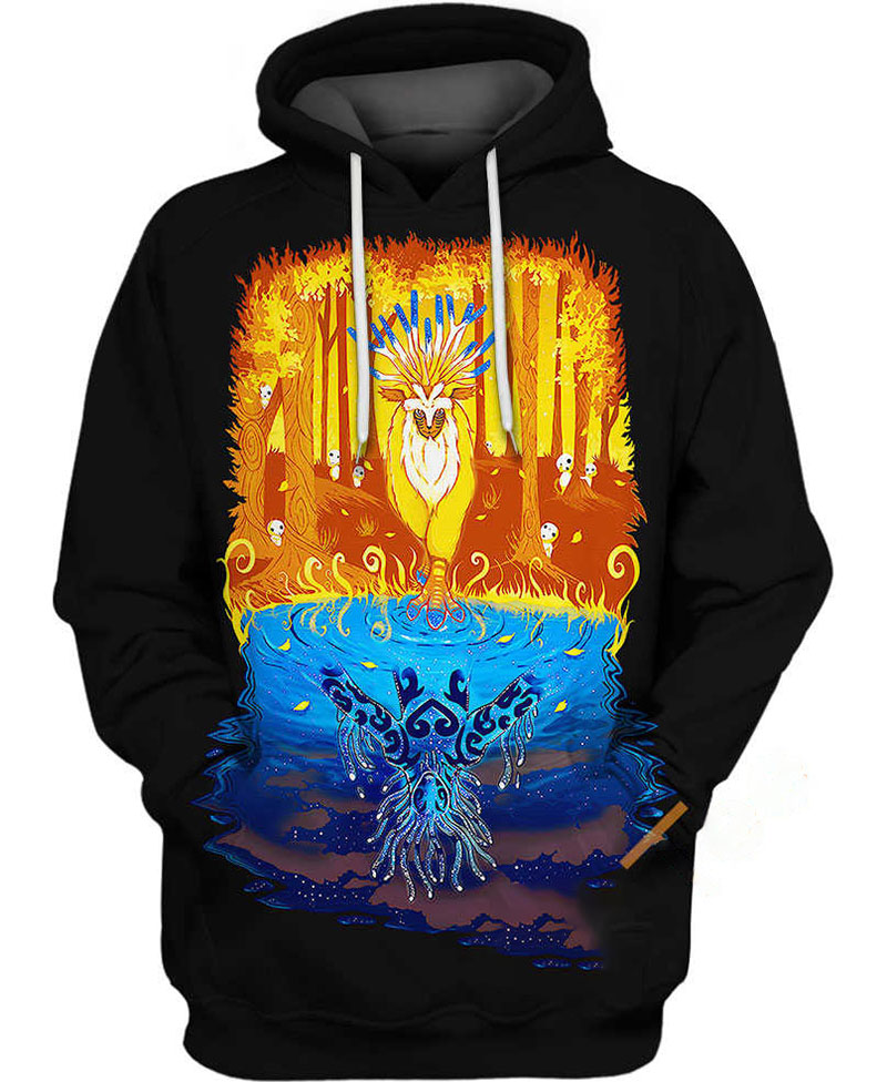 Forest Spirit Day And Night Hoodie 3D