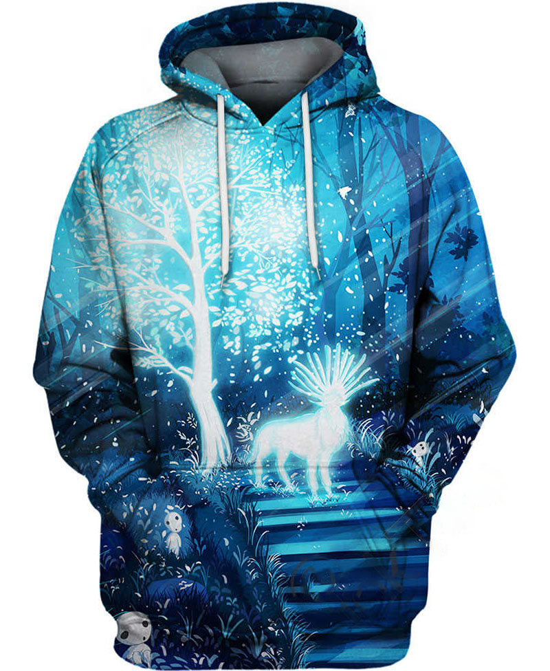 Forest Spirit Mononoke Hoodie 3D