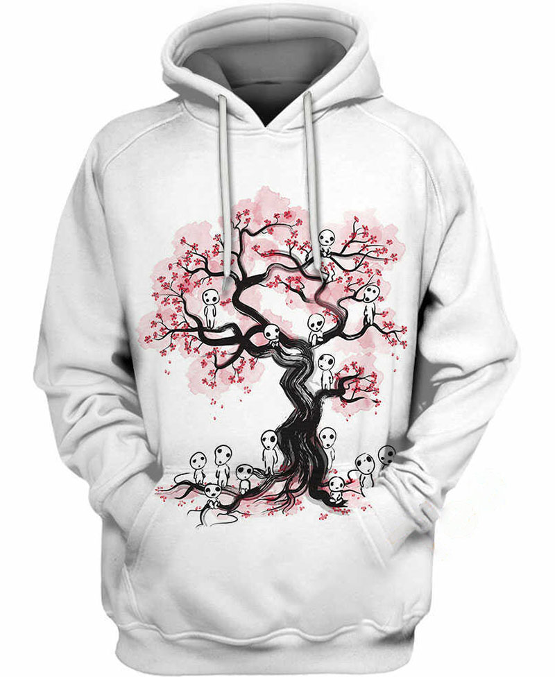 Forest Spirits Sumi-e Hoodie 3D