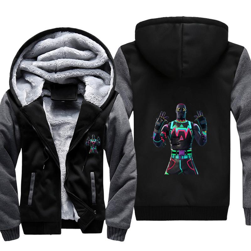 Fortnite Fleece Jacket Fortnite Warm Thick Jacket Hoodie 3D