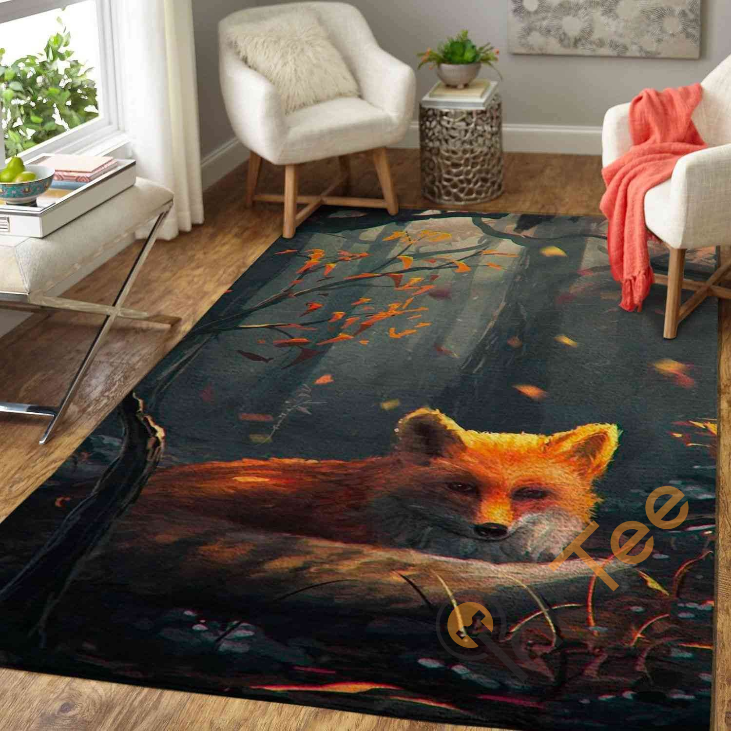 Fox Area Rug 2 Fox Area Rug