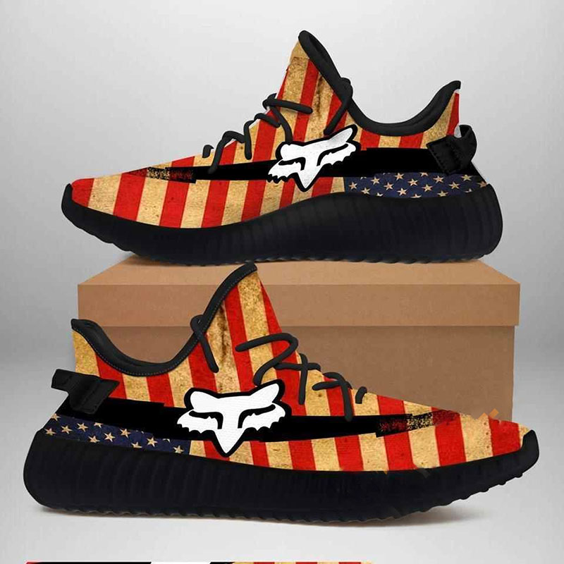 Fox Racing American Flag Custom Black Yeezy Boost 11 Fox Racing American Flag Custom Black Yeezy Boost