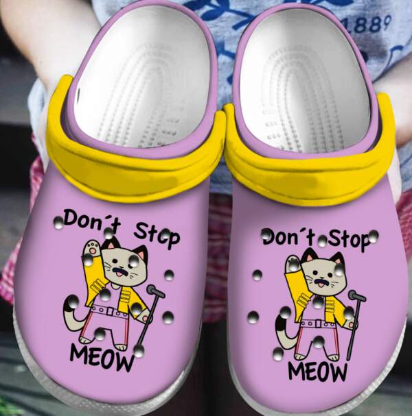 Freddie Mercury Cat Don’t Stop Meow Crocs Clog Shoes