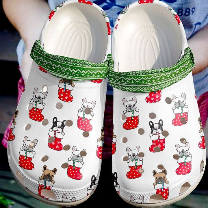 French Bulldog Frenchies In Socks Crocs Clog Shoes