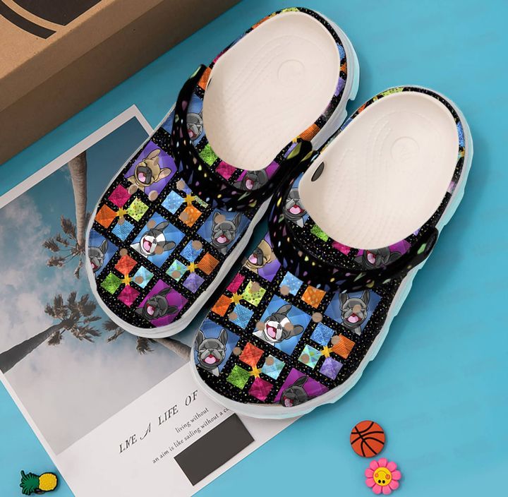 French Bulldog Happy Frenchies Crocs Clog Shoes