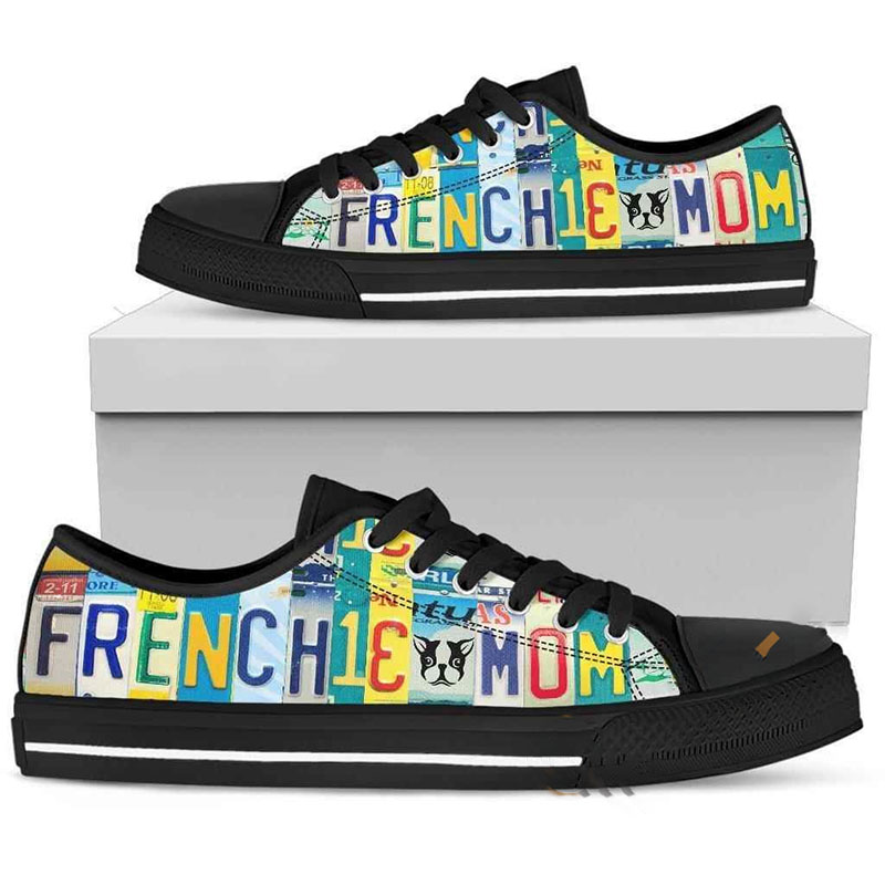Frenchie Mom Low Top Shoes