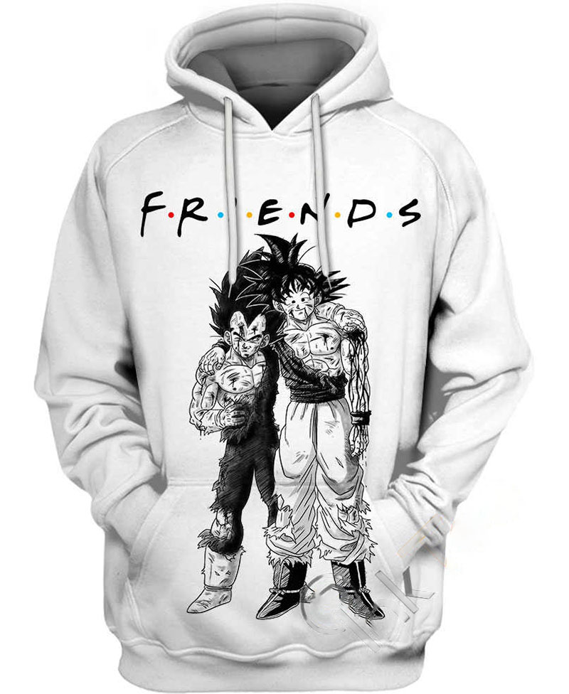 Friends Warrios Goku And Vegeta Hoodie 3D 10 Friends Warrios Goku And Vegeta Hoodie 3D