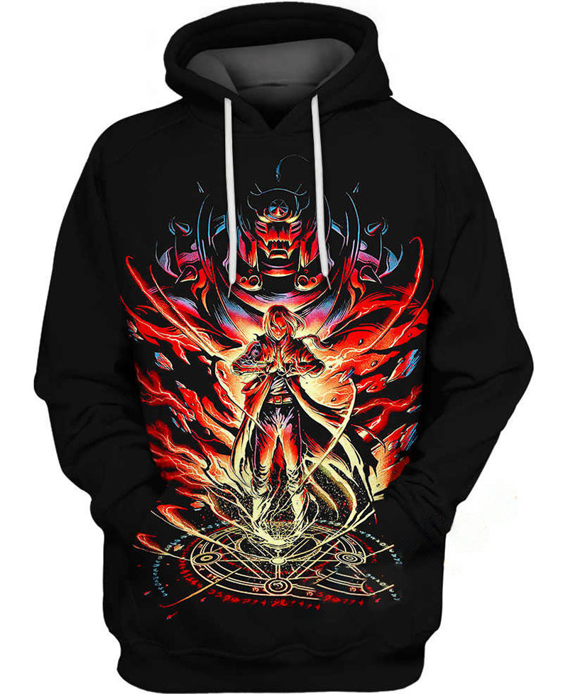 Fullmetal Alchemist Angry Hoodie 3D 1 Fullmetal Alchemist Angry Hoodie 3D