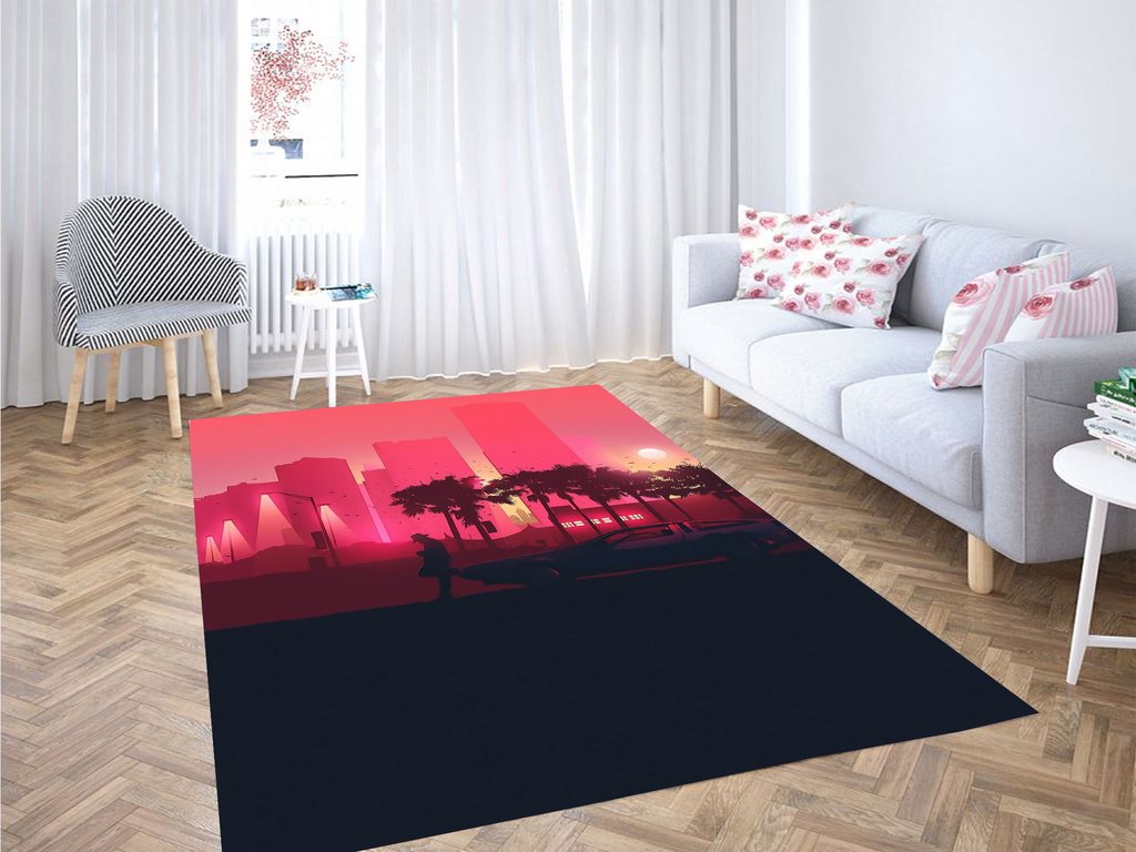 Futuristic City 2d Living Room Modern Carpet Rug 6 Futuristic City 2d Living Room Modern Carpet Rug