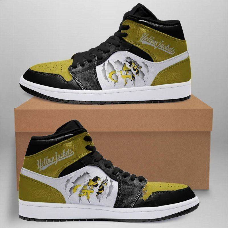 Ga Tech Yellow Jackets Ncaa Custom Air Jordan Shoes