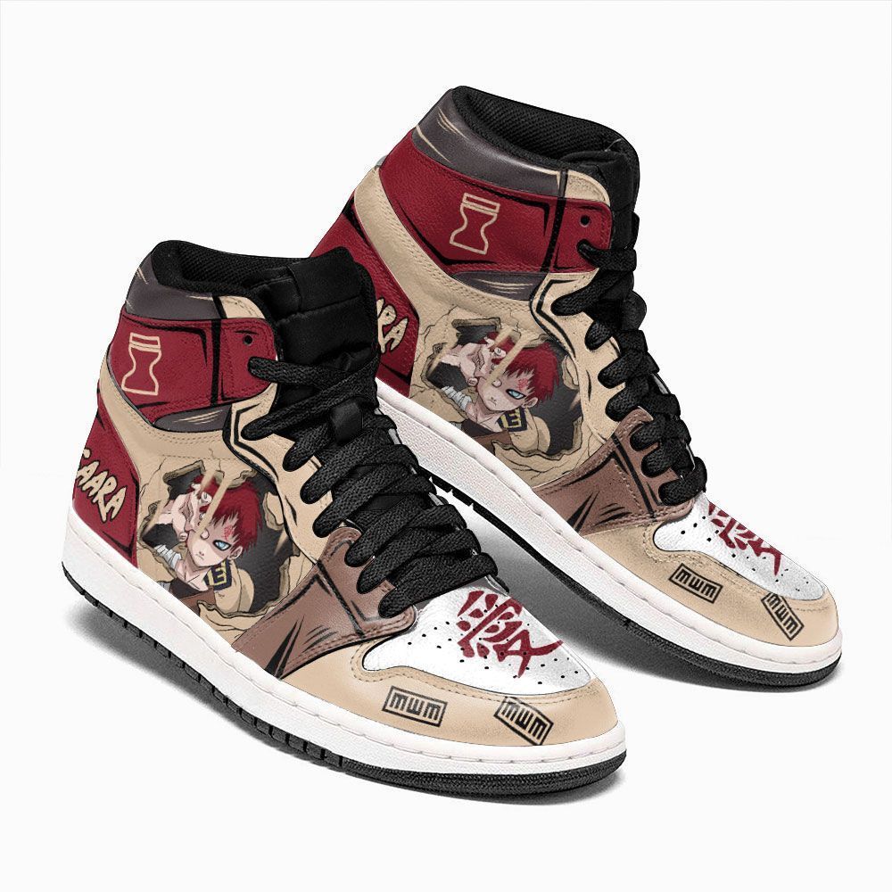 Gaara Of The Sand Naruto Custom Anime Air Jordan Shoes