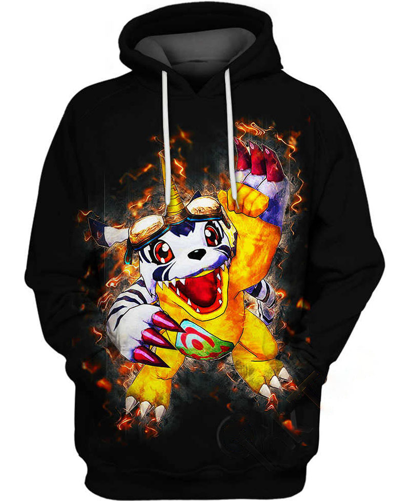 Gabumon Digimon Hoodie 3D 12 Gabumon Digimon Hoodie 3D
