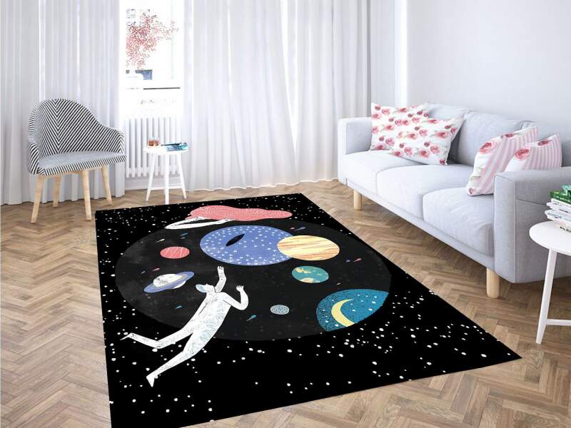 Galaxy Flat Character Carpet Rug 2 Galaxy Flat Character Carpet Rug