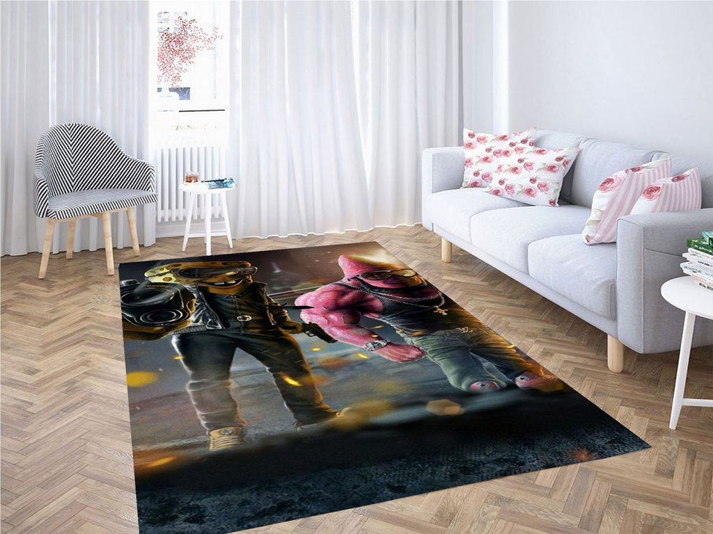 Gangster Spongebob And Patrick Living Room Modern Carpet Rug