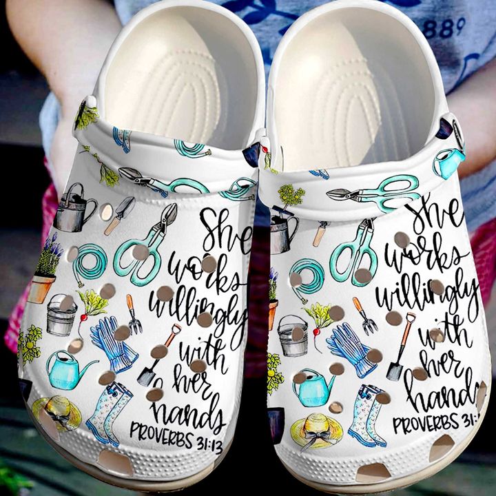 Gardening Works Willingly With Her Hands Crocs Clog Shoes 6 Gardening Works Willingly With Her Hands Crocs Clog Shoes