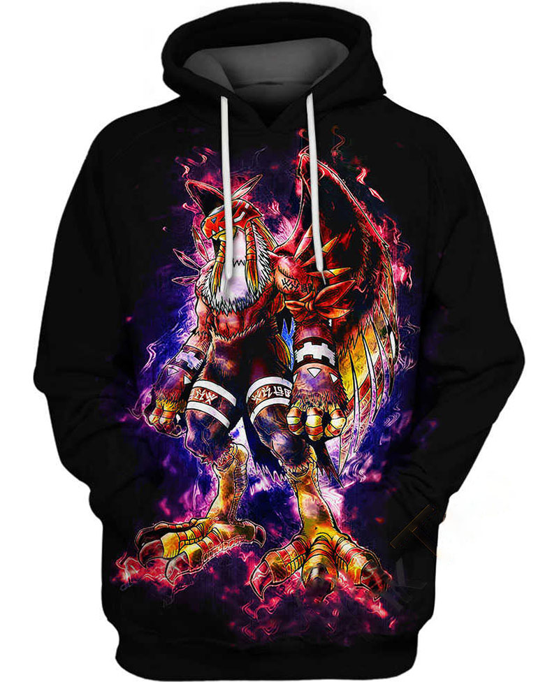 Garudamon Digimon Hoodie 3D 11 Garudamon Digimon Hoodie 3D