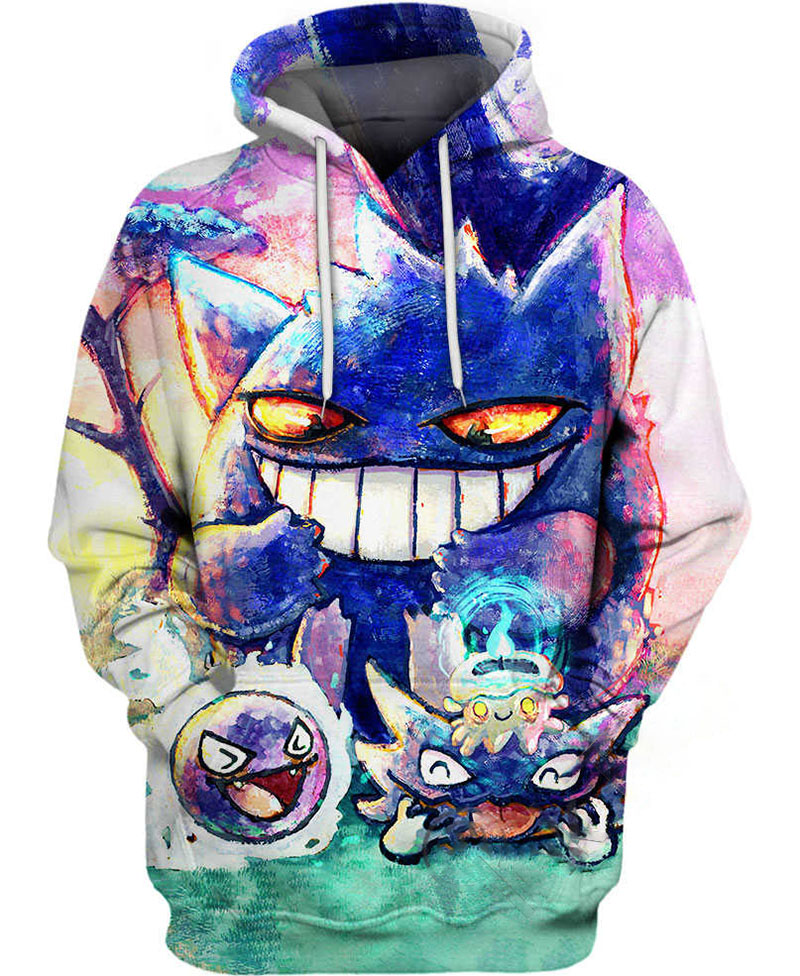 Gengar Ghost Type Hoodie 3D