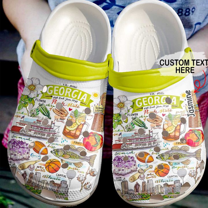 Georgia Personalized Proud Crocs Clog Shoes
