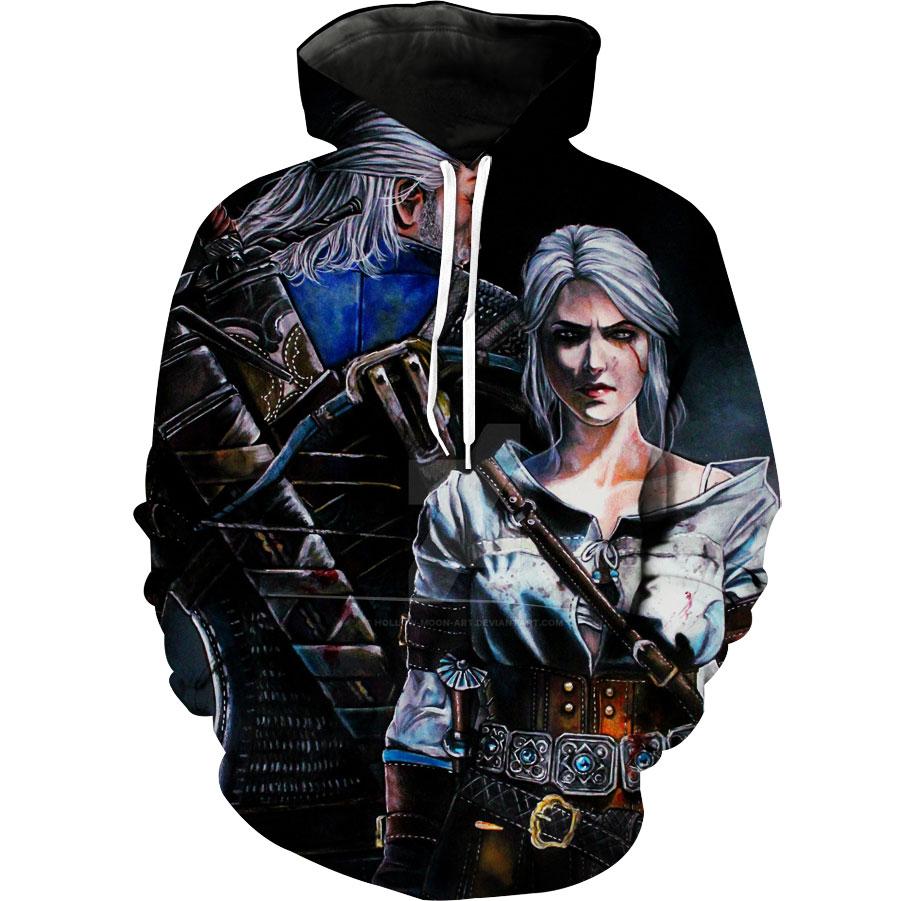 Geralt And Ciri Witcher Hoodie 3D