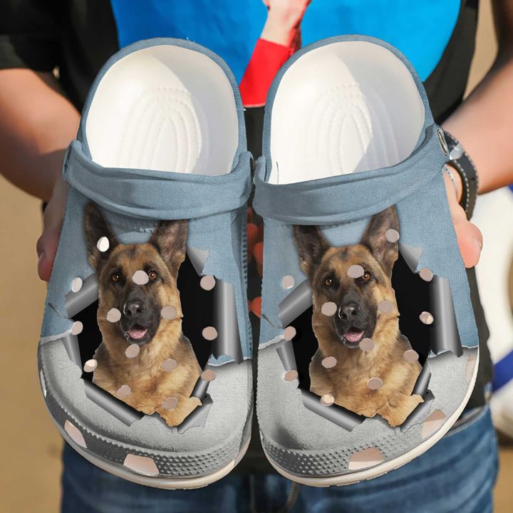 German Shepherd Hello Crocs Clog Shoes 10 German Shepherd Hello Crocs Clog Shoes